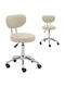 Office & Desk Stools With Backrest Beige 35x35x71cm