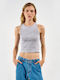 Women's Cotton Sleeveless Grey Blouse
