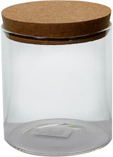 Lalos Set of 2 Glass Tea Jars with Lid Transparent 10x13cm 2 Pieces