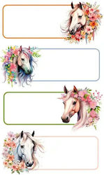 bsb Horses & Flowers Notebook Etiketten 3 Stück