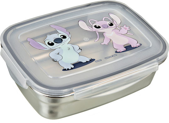 Gim Stitch Ανοξείδωτο Παιδικό Δοχείο Φαγητού Γκρι