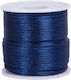 Satin Schnürsenkel Stoff F2mm 50 M Dunkelblau