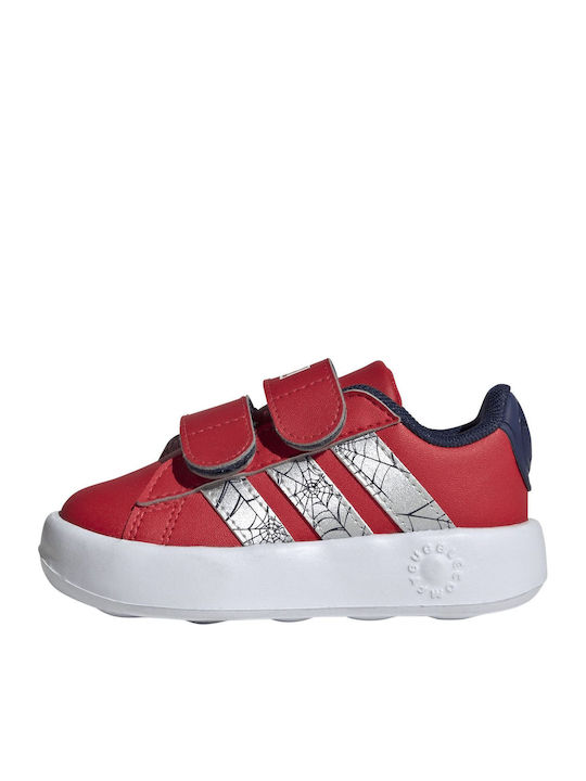 Grand Court Adidași Copii Cu Închidere Hoop & Loop Roșii