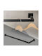 ML-Design Wall Hanger Metal Black 110x30cm