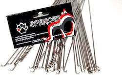 Spencer Silver Stainless Steel Bicycle Spokes 2.3mm 13g 36 Pcs
