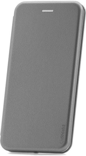 Huawei Mate 20 Pro Flip Case Book Style Integrated Magnet Inner Pocket Eco Leather Ishield Silver