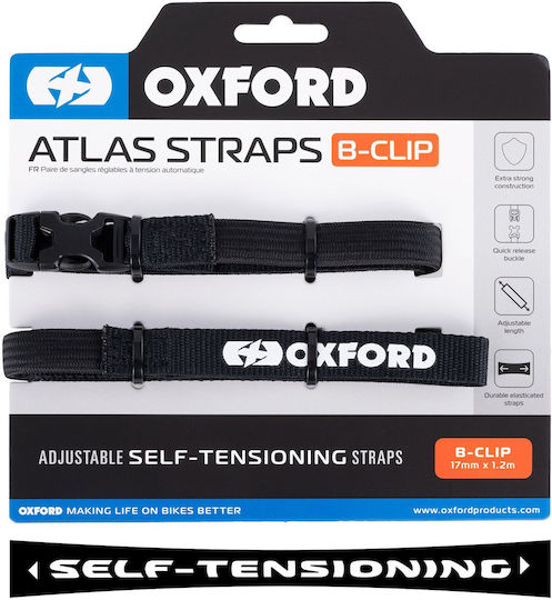 Oxford Atlas B-clip 17mm X 1.2m Black Polyester Transport Strap