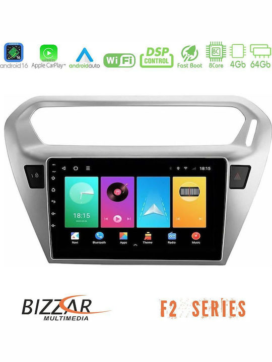 Bizzar Car Audio System for Peugeot 301 Citroen C-Elysee Bluetooth USB WiFi GPS Apple CarPlay Android Auto with 9" Touch Screen