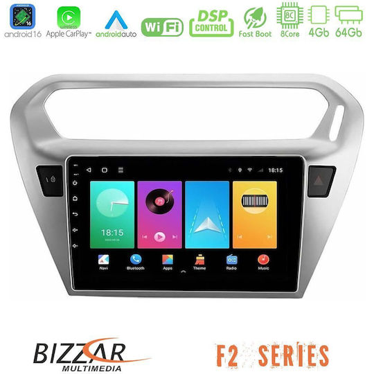 Bizzar Car Audio System for Peugeot 301 Citroen C-Elysee Bluetooth USB WiFi GPS Apple CarPlay Android Auto with 9" Touch Screen