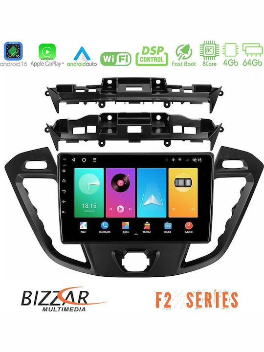 Bizzar Car Audio System for Ford Transit Custom / Tourneo Custom 2025-2026 (Bluetooth/USB/WiFi/GPS/Apple CarPlay/Android Auto) with 9" Touch Screen