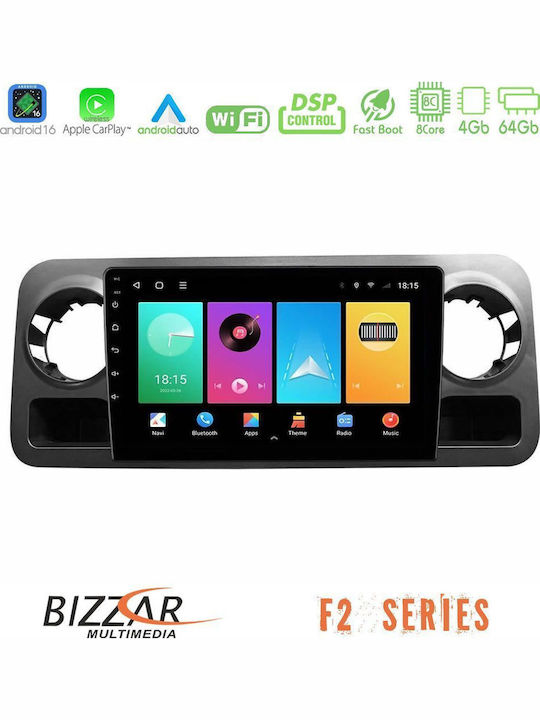 Bizzar Car Audio System for Mercedes-Benz Sprinter 2019-2023 (Bluetooth/USB/WiFi/GPS/Apple CarPlay/Android Auto) with 10" Touch Screen
