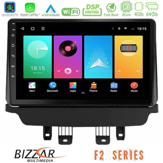 Bizzar Ηχοσύστημα Αυτοκινήτου για Mazda 2 2014-2021 (Bluetooth/USB/WiFi/GPS/Apple-Carplay/Android-Auto) με Οθόνη Αφής 9"
