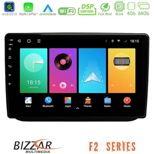Bizzar Car Audio System for Skoda Fabia 2007-2014 Bluetooth USB WiFi GPS Apple CarPlay Android Auto with 10" Touch Screen