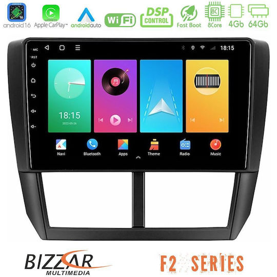 Bizzar Car Audio System for Subaru Forester 2025-2026 Bluetooth USB WiFi GPS Apple CarPlay Android Auto with 9" Touch Screen