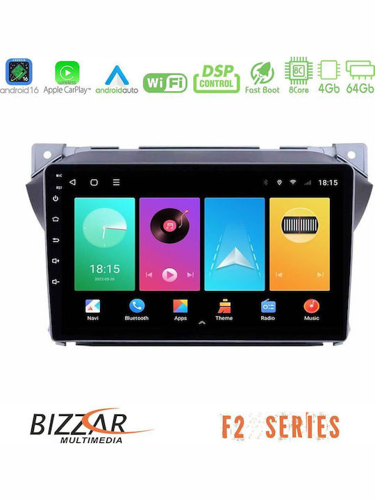 Bizzar Car Audio System for Suzuki Alto Nissan Pixo Bluetooth USB WiFi GPS Apple CarPlay Android Auto with 9" Touch Screen