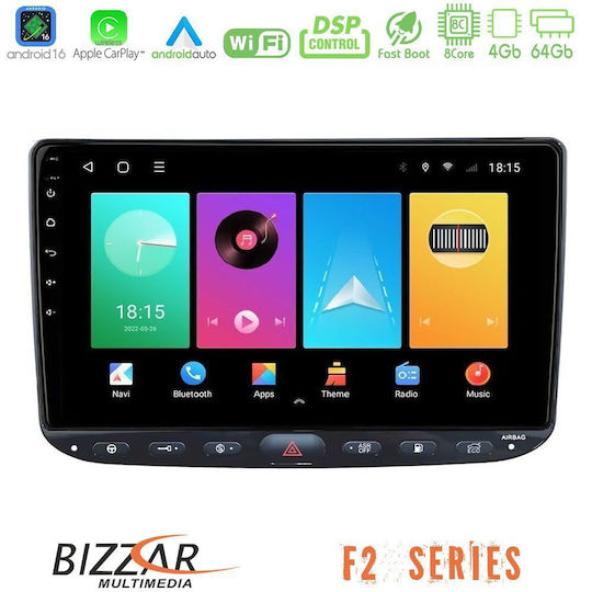 Bizzar Car Audio System for Fiat Punto Evo / Punto 2009-2018 Bluetooth USB WiFi GPS Apple CarPlay Android Auto