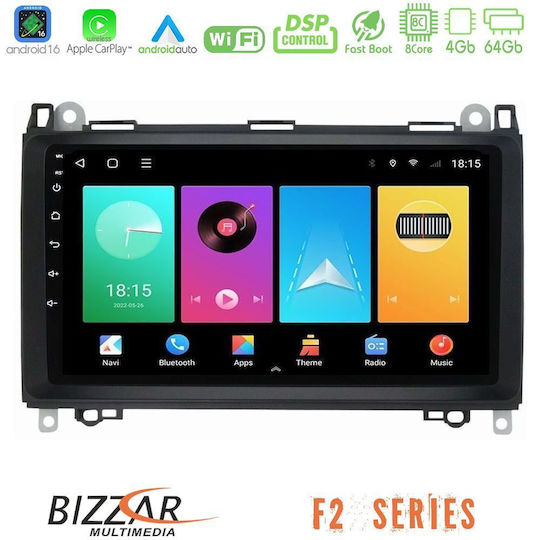 Bizzar Car Audio System for Mercedes-Benz Vito / Sprinter / Viano Bluetooth USB WiFi GPS Apple CarPlay Android Auto with 9" Touch Screen