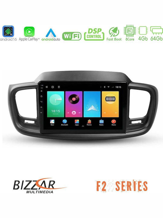 Bizzar Car Audio System for Kia Sorento 2018-2021 Bluetooth USB WiFi GPS Apple CarPlay Android Auto with 9" Touch Screen