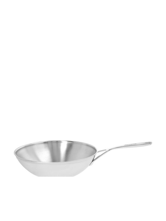 Demeyere Doppelte Stahl Wok mit Deckel 30cm