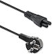 Qoltec Iec C5/schuko Power Cable Clover Type 3x0.75 Mm² 1.2 M