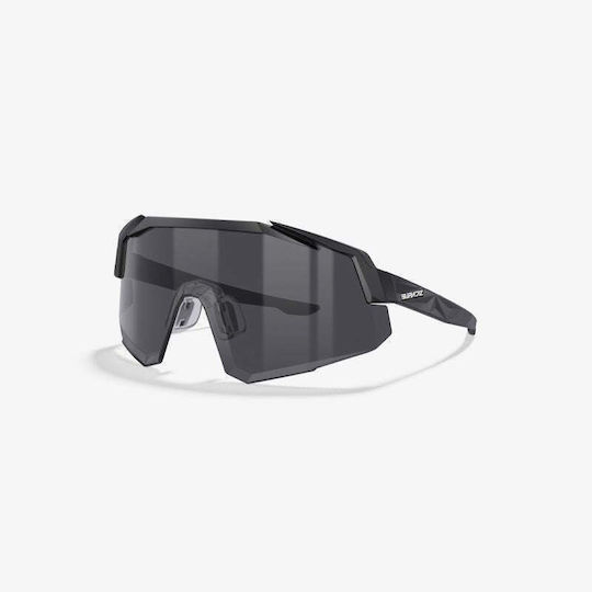 Supacaz Cycling Glasses with Black Frame and Dark Mirror Lenses