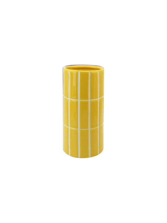 Selected by Pragmatic Decorative Ceramic Yellow Vase Y23cm