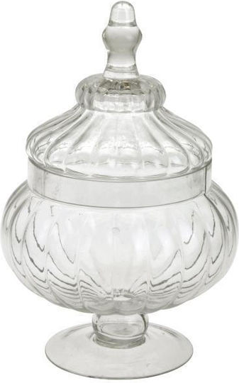 Zaros Διακοσμητικό Βάζο Γυάλινο Διάφανο 20xΥ30cm
