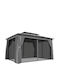 Outsunny Gazebo de Grădină Gri 3.8x3m
