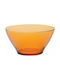 Round Orange Glass Serving Bowl