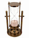 Hourglass Chronos Navigator Brass Antique Tabletop Decor 10.5x20cm