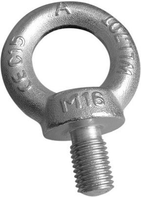 Galvanized Eye Bolt DIN 580 with Diameter M1 and Length 6mm