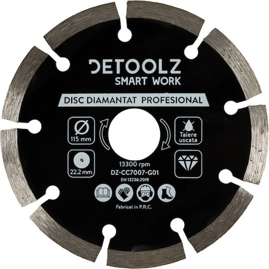 Detoolz Диск За Рязане На Строителни Материали 115mm