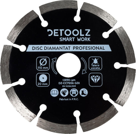 Detoolz Δίσκος Κοπής Δομικών Υλικών 110mm