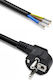 Qoltec Power Cable Angled Schuko Cee 7/7 Plug E F Copper Stripped Soldered 3x1.50 Mm² 1.8 M