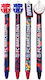 CyP Brands Fc Barcelona Pens Ballpoint 4 Pieces (Miscellaneous Designs)