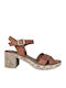 Leather Sandals Tabac Brown