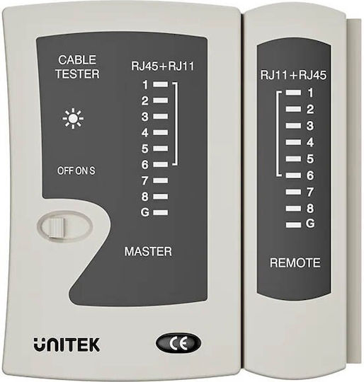 Unitek OT140AGY01 Tester Καλωδίων Δικτύου RJ45 / RJ11