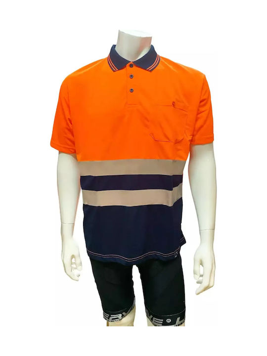 Мъжка Работна Тениска Cn Club Nautico Working Line Shirt *0668420-l 10-502 Рефлективна Дишаща Оранжева