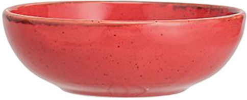 Porland Round Enamel Serving Bowl Red with a Diameter of 10cm