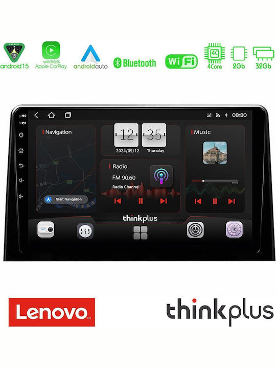 Lenovo Car Audio System for Peugeot Partner Citroen Berlingo 2020 Bluetooth USB AUX WiFi GPS Apple CarPlay Android Auto with 10" Touch Screen