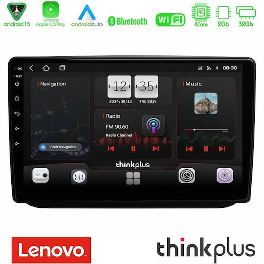 Lenovo Car Audio System for Skoda Fabia 2007-2014 (Bluetooth/USB/AUX/WiFi/GPS/Apple CarPlay/Android Auto) with 10" Touch Screen