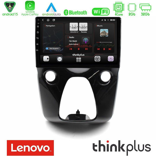 Lenovo Ηχοσύστημα Αυτοκινήτου για Peugeot 108 / 107 Toyota Aygo Citroen C1 (Bluetooth/USB/AUX/WiFi/GPS/Apple-Carplay/Android-Auto) με Οθόνη Αφής 10"