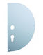 Left Door Push Plate Self-Adhesive Anodized Aluminum Half Circle Cylinder Hole 230x150 Mm Thirard 00922329