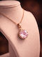 Necklace with Pink Gold Plating Pink