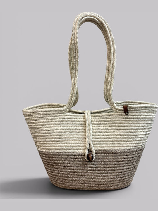 Geantă De Plajă Din Wicker Multicoloră