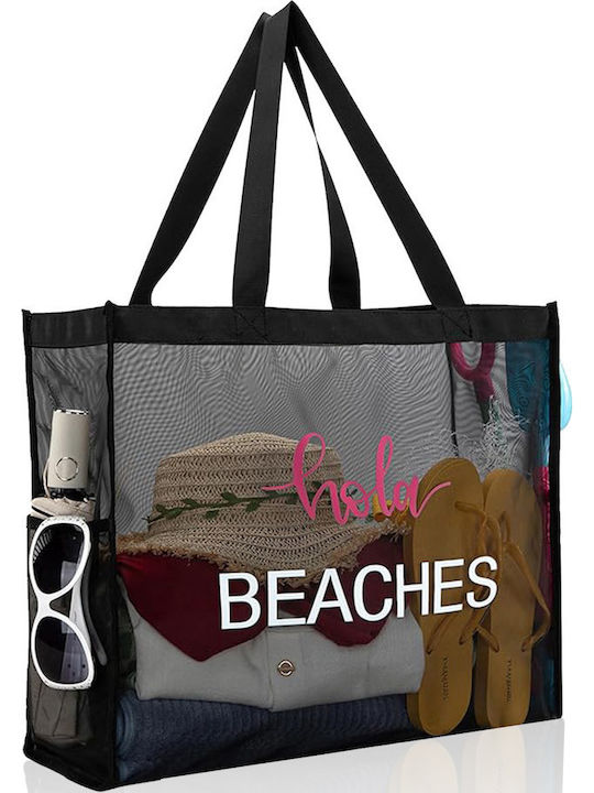 Stoff Strandtasche Schwarz