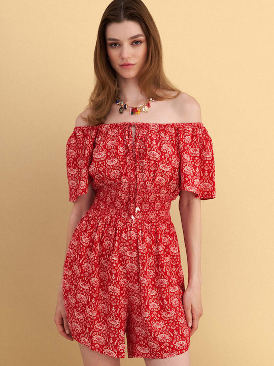 Damen Jumpsuit Rot