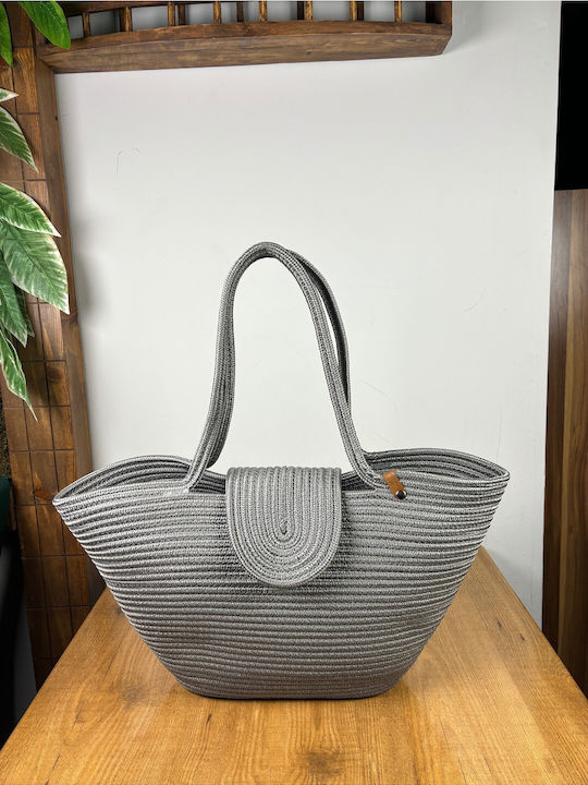 Korbweide Strandtasche Wasserdicht Grau