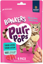 Bonkers Purrpops – Gefriergetrocknete Katzenleckerlis mit Thunfisch Herzform 20g