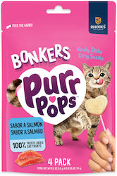 Bonkers Purrpops – Gefriergetrocknete Katzenleckerlis mit Lachs Herzform 20g
